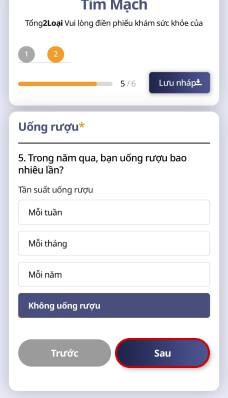 ĐIỀN PHIẾU KHÁM SỨC KHỎE TRỰC TUYẾN TRÊN ĐIỆN THOẠI